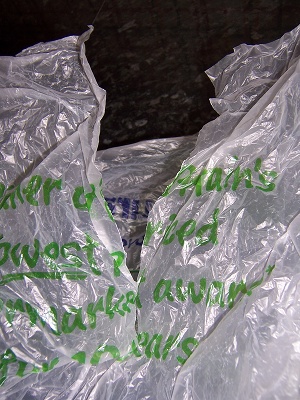 ASDA bag with split down the side